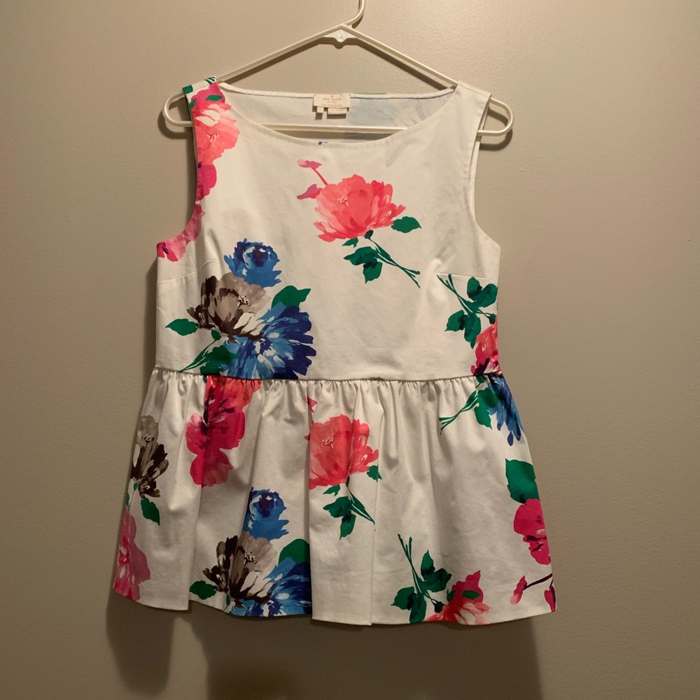 Kate Spade floral peplum top